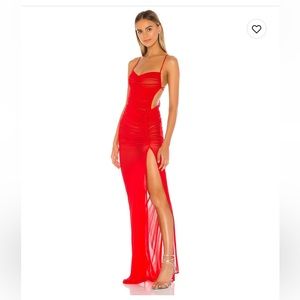 Michael Costello x Revolve Follie Gown in Red